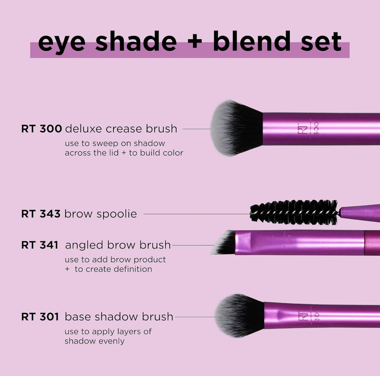 Real Techniques Eye Shade & Blend Makeup Brush Trio