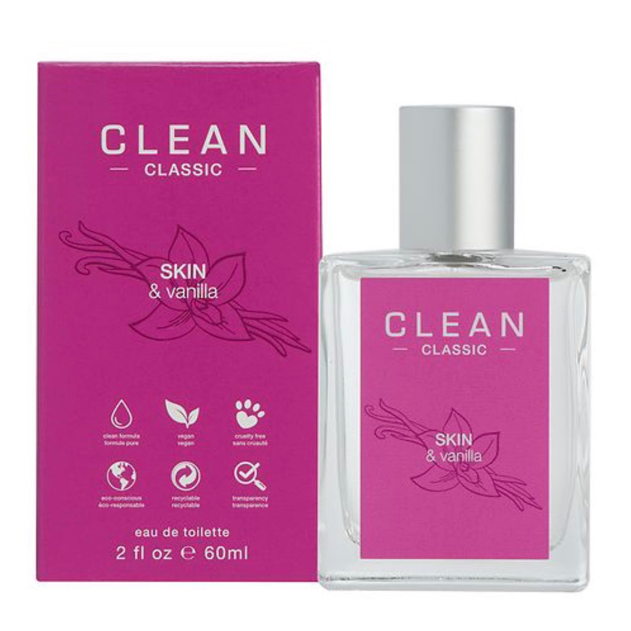 Clean classic Eau de Toilette Skin & Vanilla 60 ml (tester)