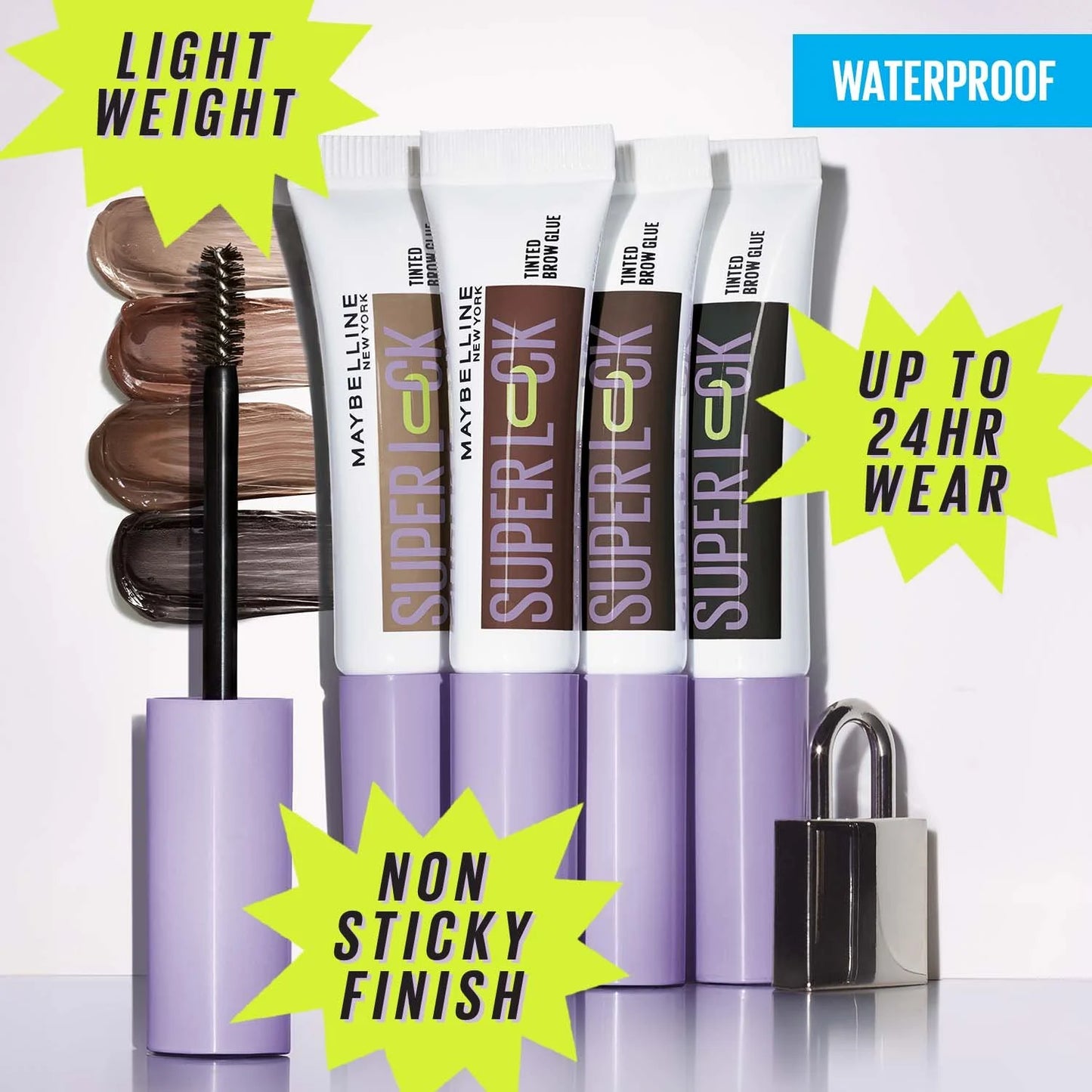 Maybelline Super Lock Brow Glue: Clear & Tinted Brow Gel