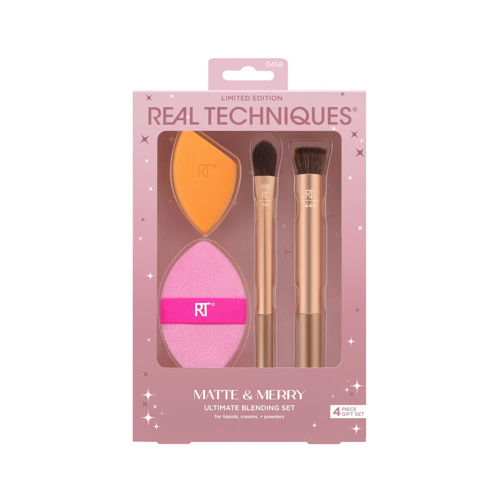 Real Techniques Matte & Merry Ultimate Blending 4 Piece Holiday set