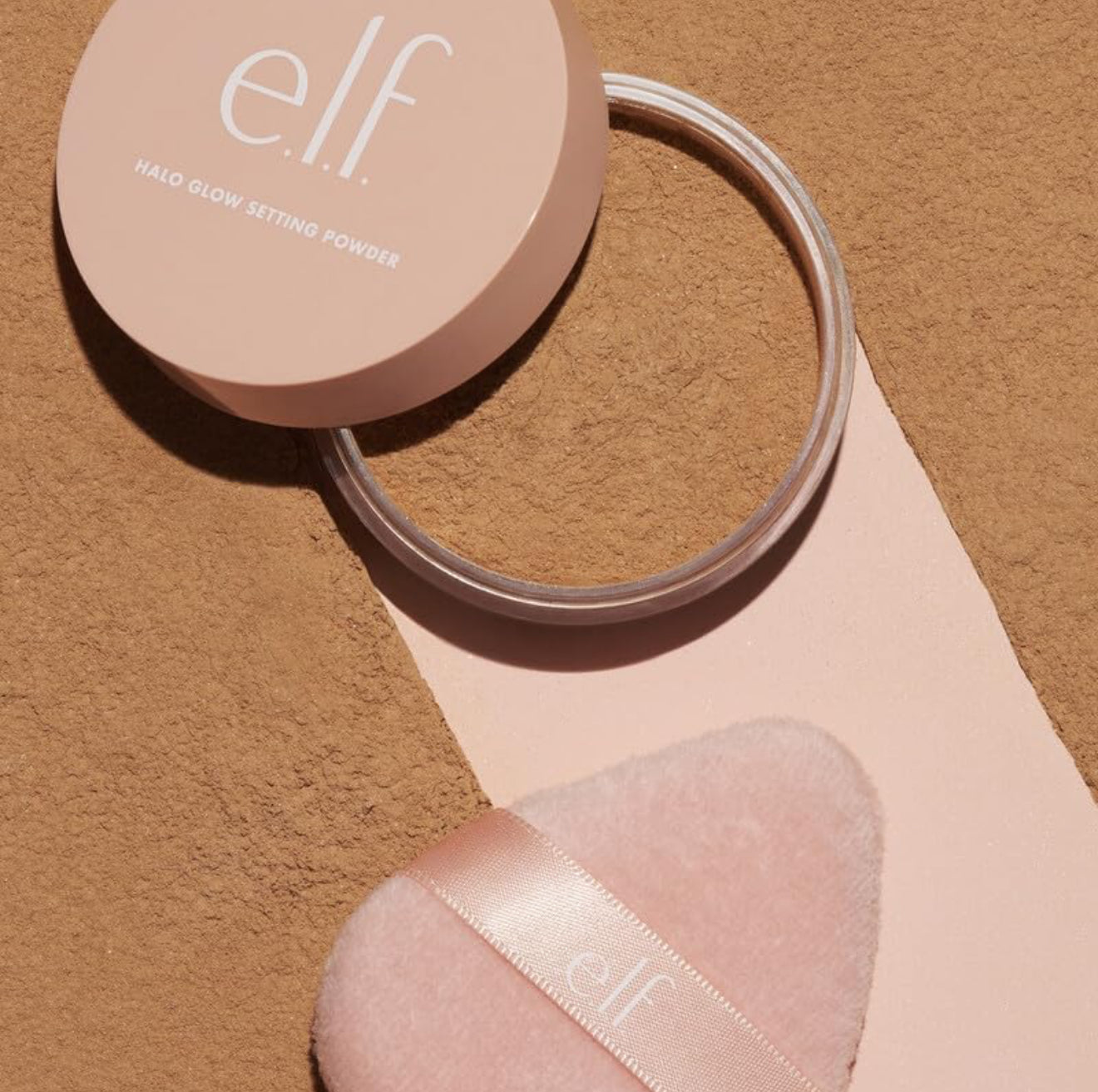 e.l.f. Halo Glow Powder Puff, Soft, Reusable Powder Puff For Applying Loose Or Pressed Powder