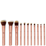 BH Cosmetics Metal Rose 11 Piece Brush Set With Cosmetic Bag