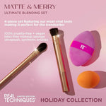 Real Techniques Matte & Merry Ultimate Blending 4 Piece Holiday set