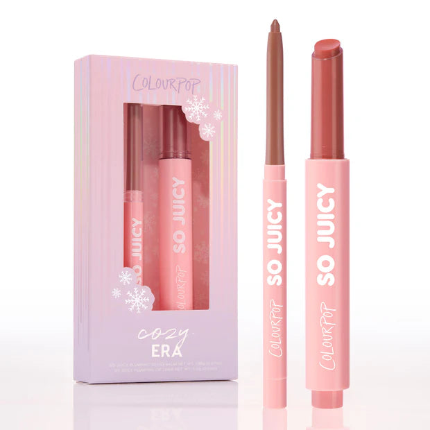 Colorpop Cozy Era
Nude plumping gloss balm & lip liner kit