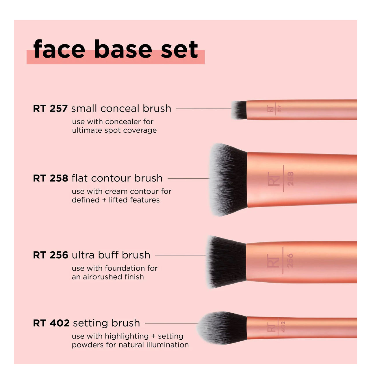 Real Techniques Face Base Makeup Brush Kit