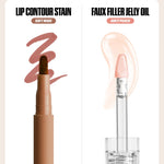 Huda beauty MAKEOUT SESH LIP DUO PEACHY NUDES