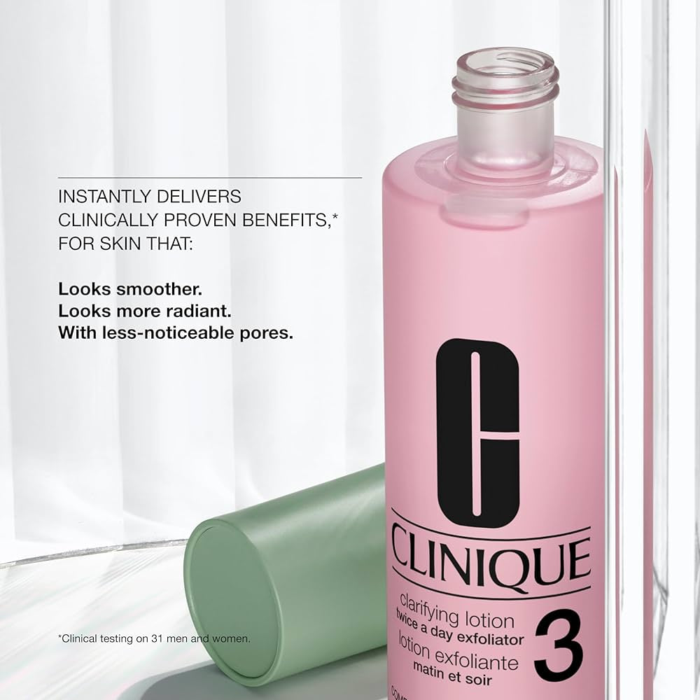 Clinique 3-Step Clarifying Lotion Face Exfoliator For Combination Oily Skin 400 ml