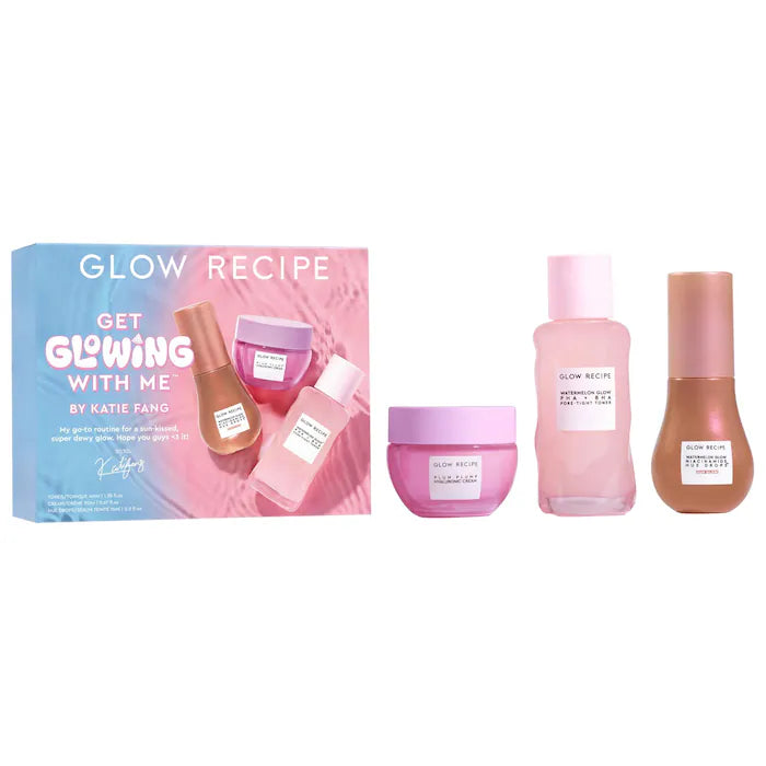 Glow Recipe Get Glowing with Me Kit by Katie Fang with Hue Drops Tinted Serum