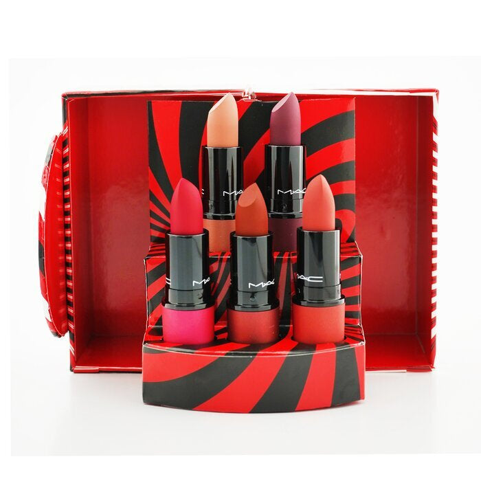 MAC Mistletoe Matte Powder Kiss Lipstick Set (5x Lipstick)