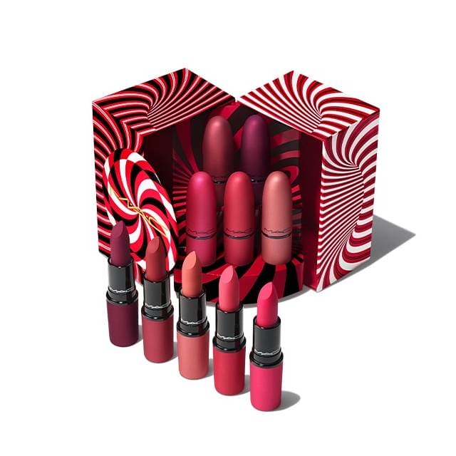 MAC Mistletoe Matte Powder Kiss Lipstick Set (5x Lipstick)