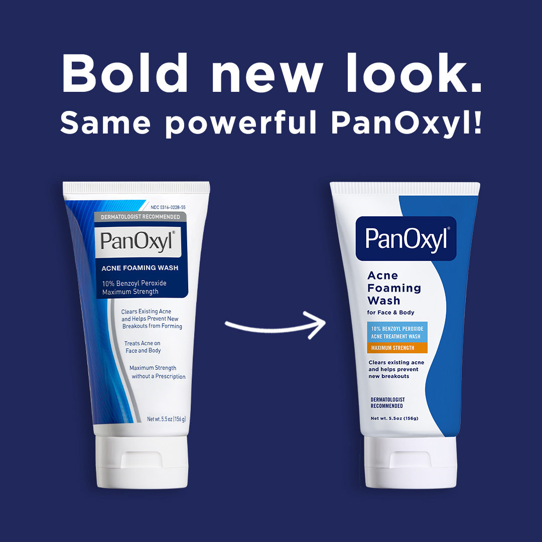 PanOxyl® Acne Foaming Wash Benzoyl Peroxide 10% Maximum Strength new look