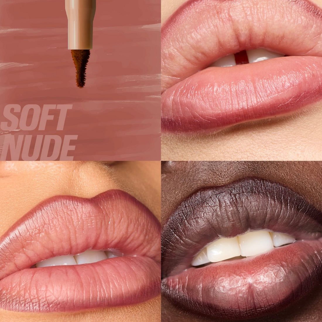 Huda beauty MAKEOUT SESH LIP DUO PEACHY NUDES