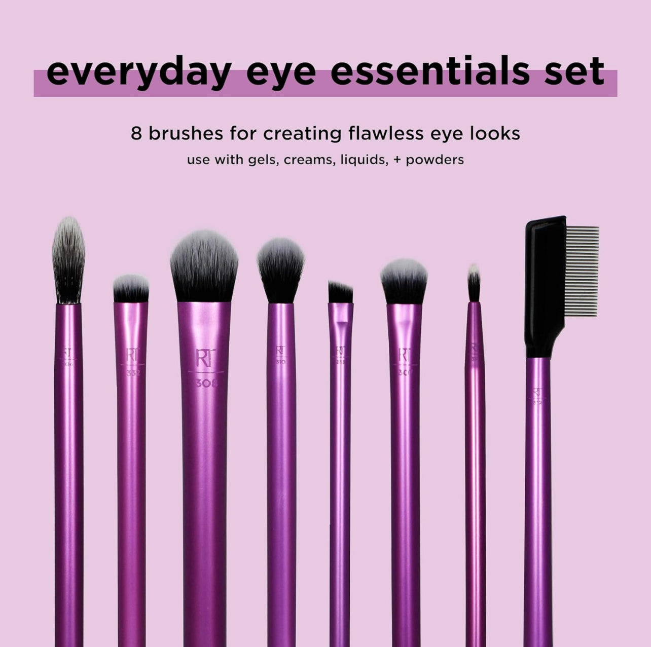 Real Techniques Everyday Eye Essentials 8 Piece Makeup Brush Set