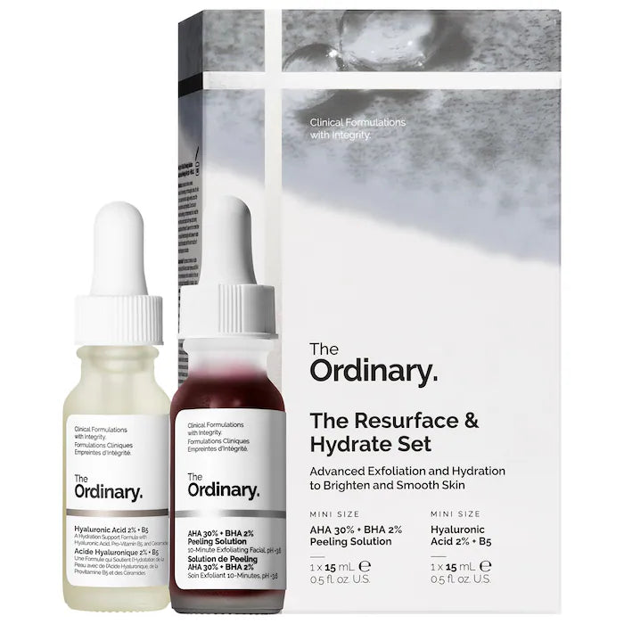 The Ordinary
The Resurface & Hydrate Set with Hyaluronic Acid + AHA mini