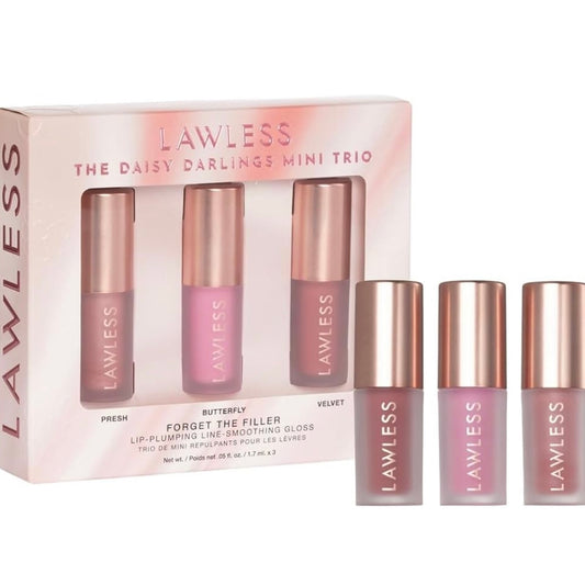 Lawless The Daisy Darlings Mini Trio – Forget The Filler Lip Plumping Line Smoothing Gloss Set