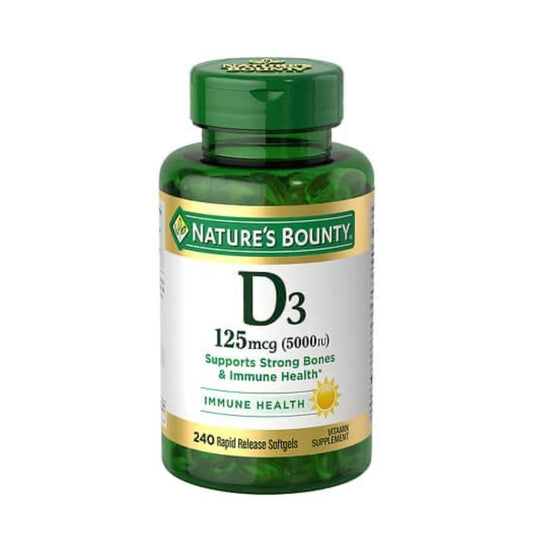 Nature's Bounty Vitamin D3 Softgels 125 mcg, 5000 IU