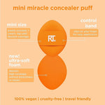 Real Techniques Mini Miracle Concealer Puff Makeup Sponge Set, 6 pieces