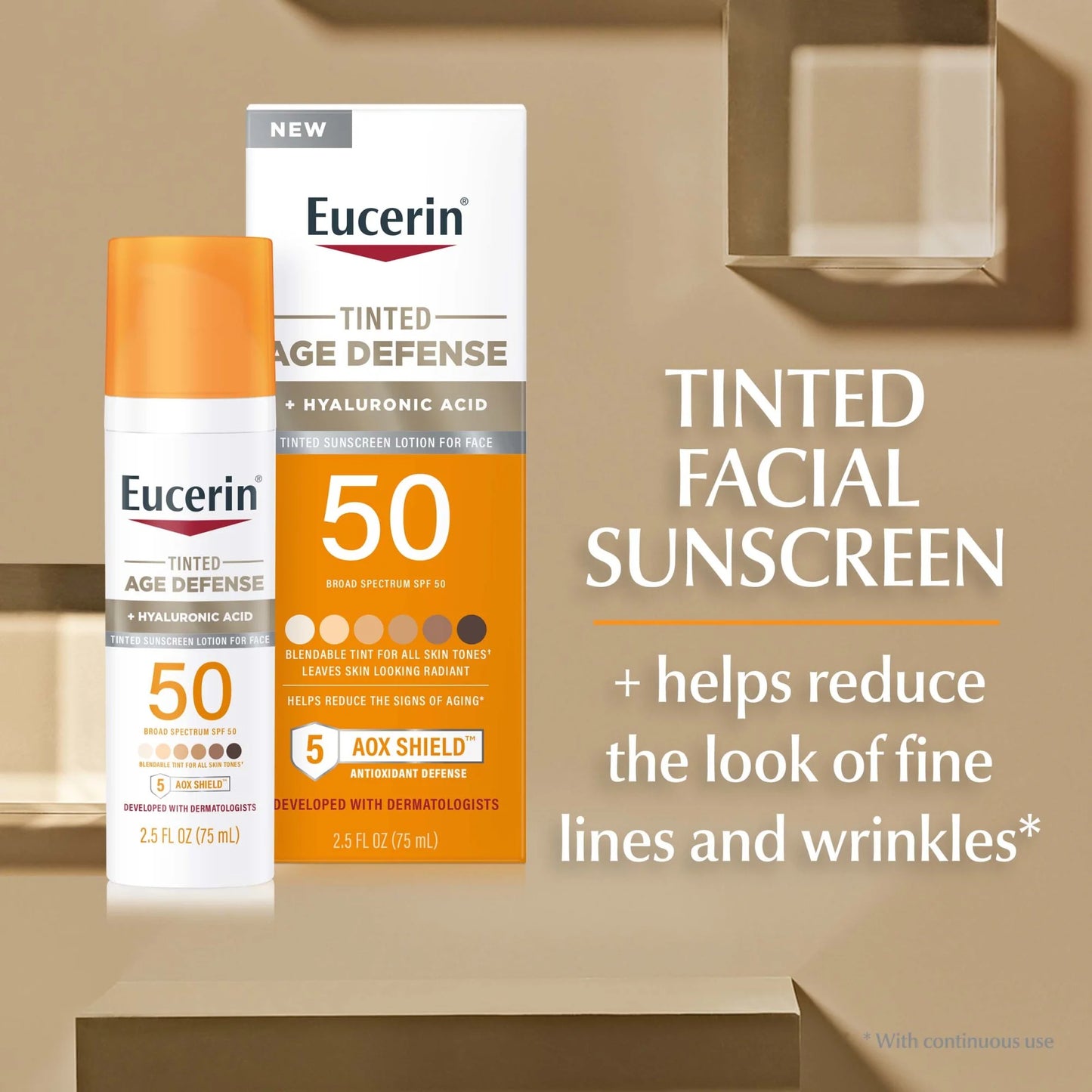 Tinted Age Defense SPF 50 Face Sunscreen