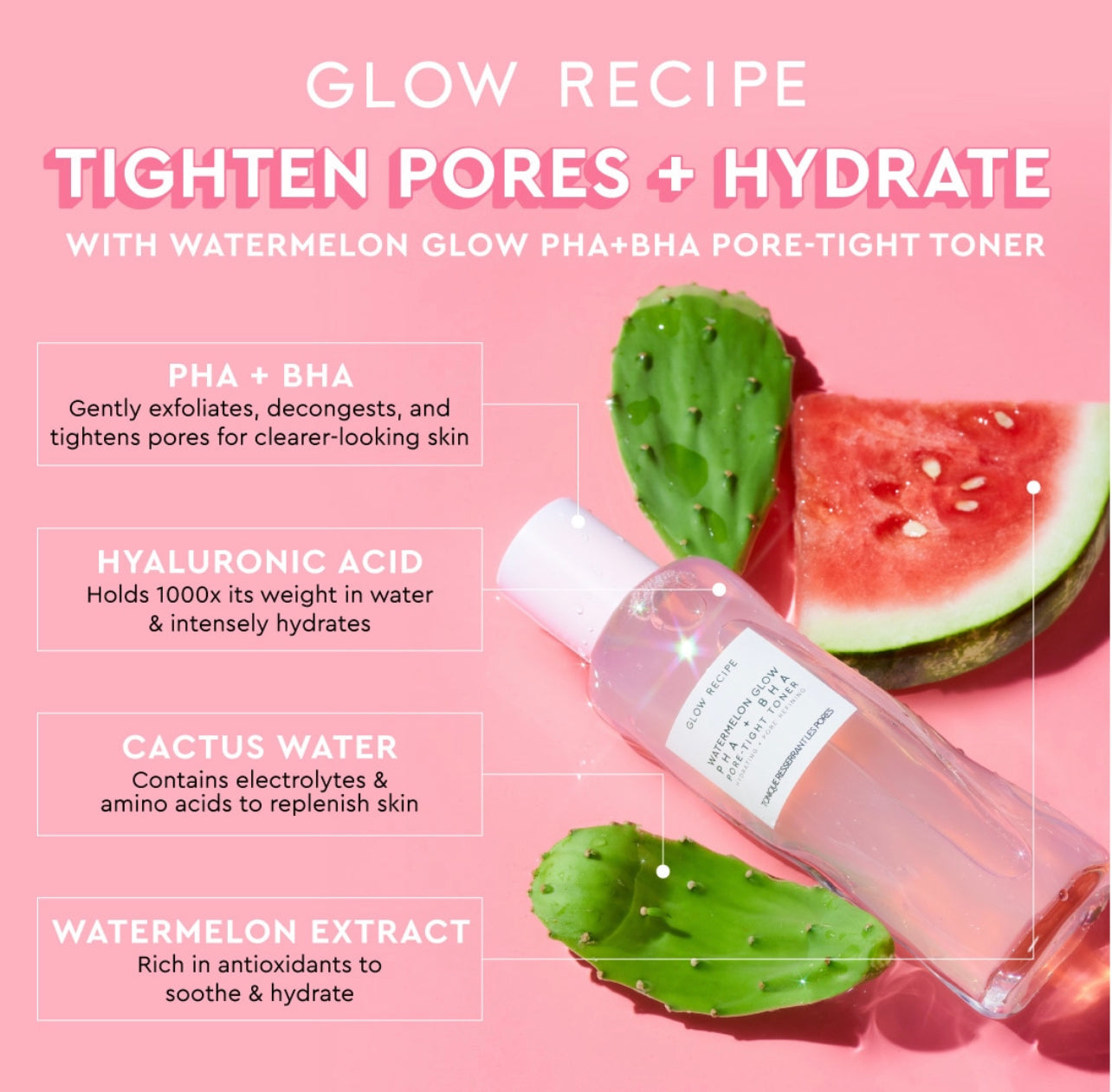 Glow recipe watermelon glow pore tightner toner
